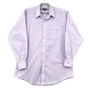 Kilburne and Finch‎ Mens Long Sleeve Dress Shirt Lilac Purple Size 16 32/33